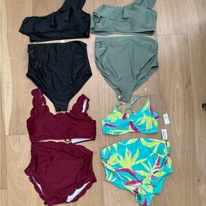 Maternity Mixed High-Waist Bikini Bundle - size L